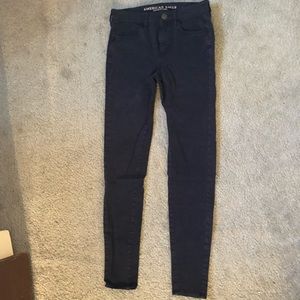 Dark navy American Eagle super stretch jeans